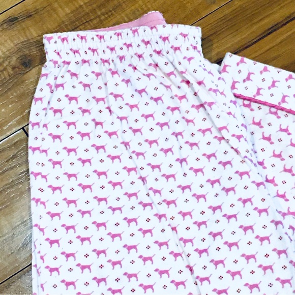 Victoria's Secret Pants - Victoria secret Pink white dog pattern Pajama Pants flannel cotton cozy